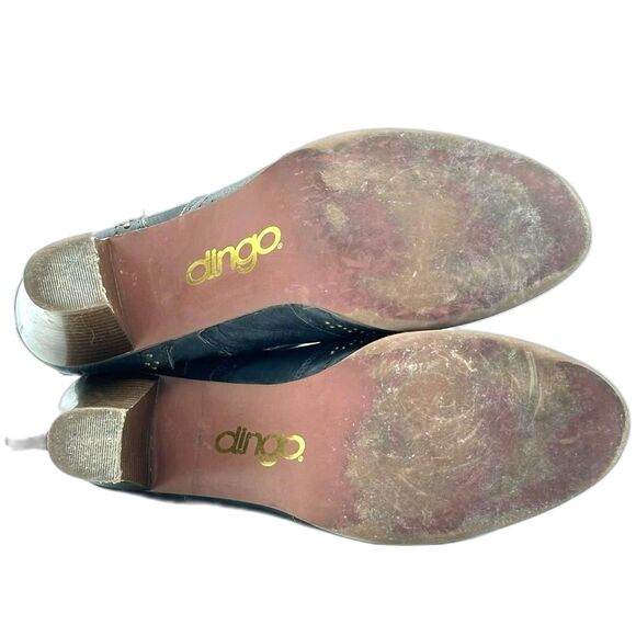 Dingo Leather Boots Studded Grey Tassel Zip Up Country Western Women's Size 10 - Picture 11 of 12